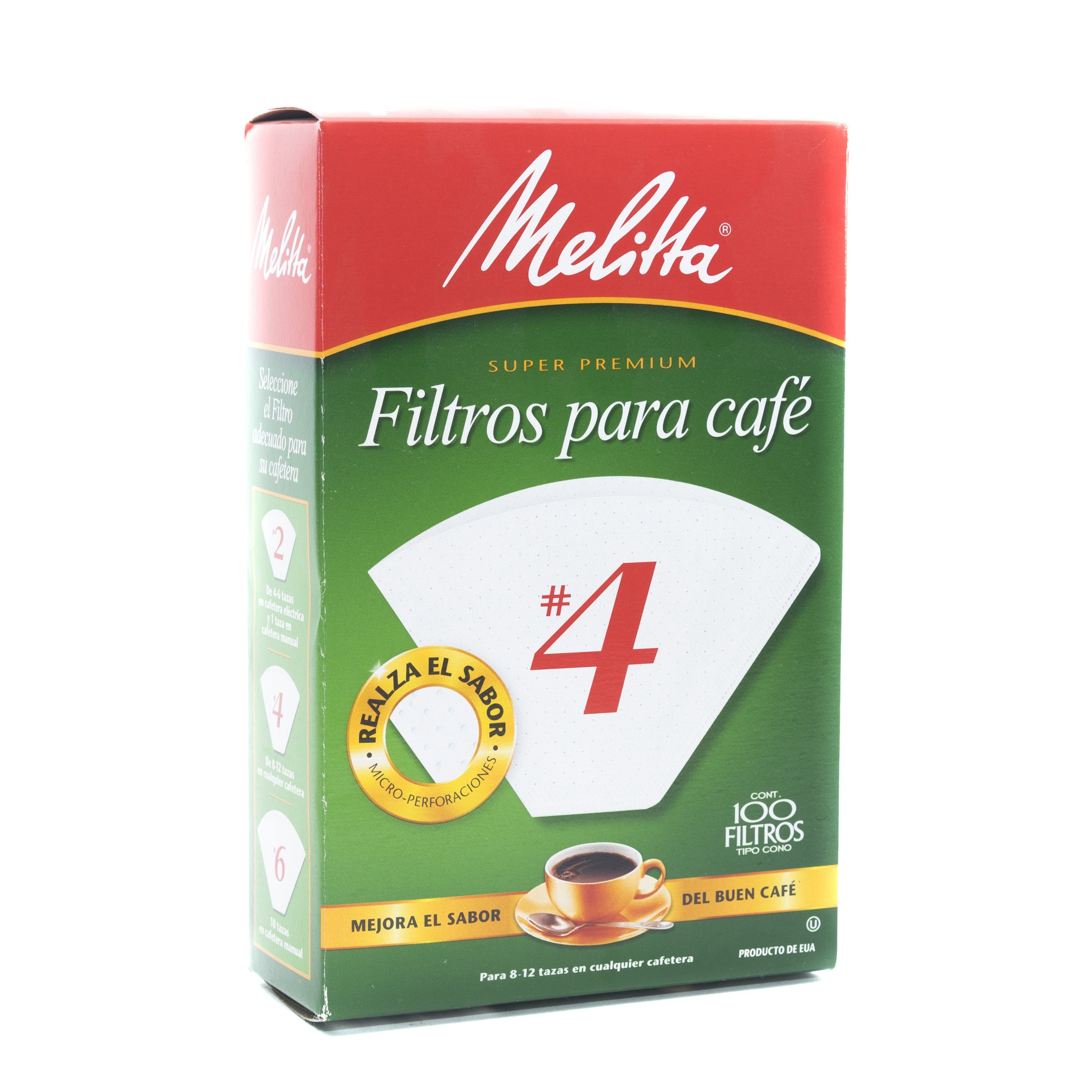 Melitta Filtro de cono para Cafetera 10 Taza, 1 unidad