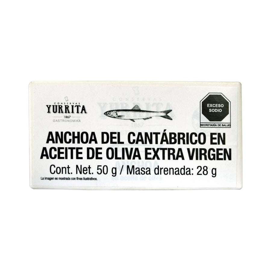 Yurrita - Anchoa del Cantábrico en AOVE (OCTAVILLO) (REFRIGERADO) 50g Anchoas Yurrita